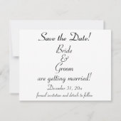 ヴィンテージウェディング ハッピー新婚カップル、結婚記念日おめでとう！ 招待状 (裏面)