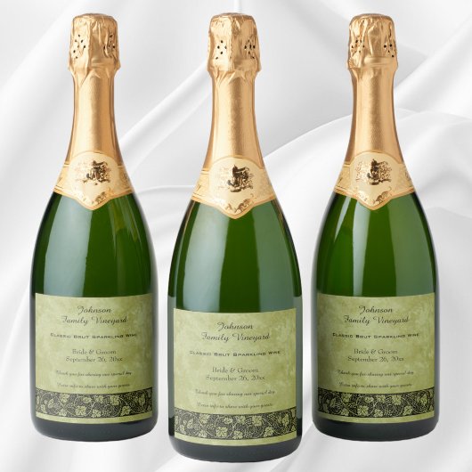 ヴィンテージウェディング, ビクトリアングレープヴァインリーブ スパークリングワインラベル