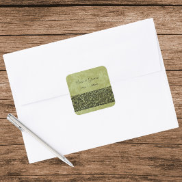 ヴィンテージウェディング, ビクトリアンフラワー フロール スクロール スクエアシール