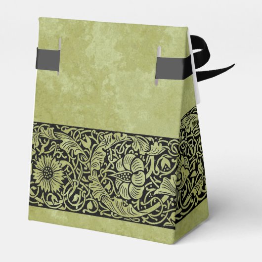 ヴィンテージウェディング, ビクトリアンフラワー フロール スクロール フェイバーボックス (裏面サイド)