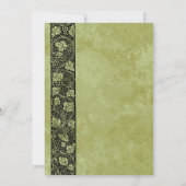 ヴィンテージウェディング, ビクトリアン葡萄の葉 招待状 (裏面)