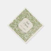 ヴィンテージウェディング, ビクトリアン ウィロー リーフ パターン スタンダードカクテルナプキン (角)