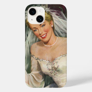 ヴィンテージウェディング、フラワーガールのいるレトロな花嫁 Case-Mate iPhone 14ケース