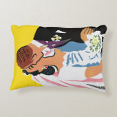 ヴィンテージウェディング、ブライドとグルームの新婚夫婦のキス アクセントクッション (裏面)