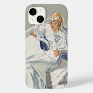 ヴィンテージウェディング、ミッドセンチュリーモダンアートデコの花嫁 Case-Mate iPhone 14ケース