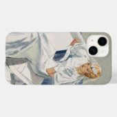 ヴィンテージウェディング、ミッドセンチュリーモダンアートデコの花嫁 Case-Mate iPhoneケース (裏面 (横))