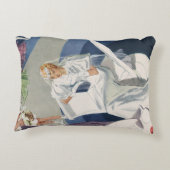 ヴィンテージウェディング、ミッドセンチュリーモダンアールデコ花嫁 アクセントクッション (裏面)