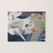 ヴィンテージウェディング、ミッドセンチュリーモダンアールデコ花嫁 ジグソーパズル (横)