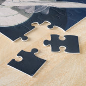 ヴィンテージウェディング、ミッドセンチュリーモダンアールデコ花嫁 ジグソーパズル (側面)