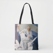 ヴィンテージウェディング、ミッドセンチュリーモダンアールデコ花嫁 トートバッグ (正面)