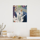 ヴィンテージウェディング、ミッドセンチュリーモダンアールデコ花嫁 ポスター (キッチン)