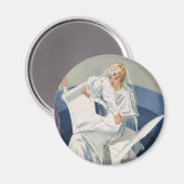 ヴィンテージウェディング、ミッドセンチュリーモダンアールデコ花嫁 マグネット (正面/裏面)