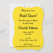 ヴィンテージウェディング、レトロな花嫁のブライズシャワーパーティー 招待状 (裏面)