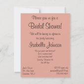 ヴィンテージウェディング、レトロブライドブライダルシャワーパーティー 招待状 (裏面)