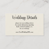 ヴィンテージウェディング、レトロ新郎新婦 エンクロージャーカード (裏面)