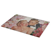 ヴィンテージウェディング、レトロ新郎新婦 カッティングボード (角)