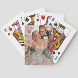 ヴィンテージウェディング、レトロ新郎新婦 トランプ