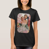 ヴィンテージウェディング、レトロ新郎新婦 Tシャツ (正面)