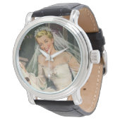 ヴィンテージウェディング、レトロ花嫁とフラワーガール 腕時計 (アングル)