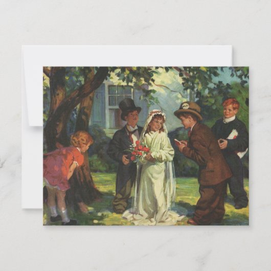 ヴィンテージウェディング、子供の偽装花嫁と花婿 (正面)