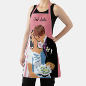 ヴィンテージウェディング、新郎新婦キスをする エプロン (インサイチュ)