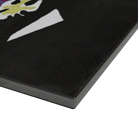 ヴィンテージウェディング、新郎新婦キスをする カッティングボード (角)