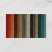 ヴィンテージウェディング、暖かい秋のストライプパターン エンクロージャーカード (裏面)