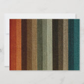 ヴィンテージウェディング、暖かい秋のストライプパターン セーブザデート (裏面)