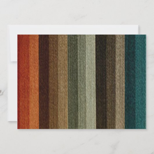 ヴィンテージウェディング、暖かい秋のストライプパターン セーブザデート (裏面)