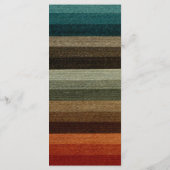 ヴィンテージウェディング、暖かい秋のストライプパターン メニュー (裏面)