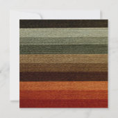 ヴィンテージウェディング、暖かい秋のストライプパターン 招待状 (裏面)