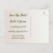 ヴィンテージウェディング、黄色いバターカップの花とミツバチ 案内ポストカード (裏面)