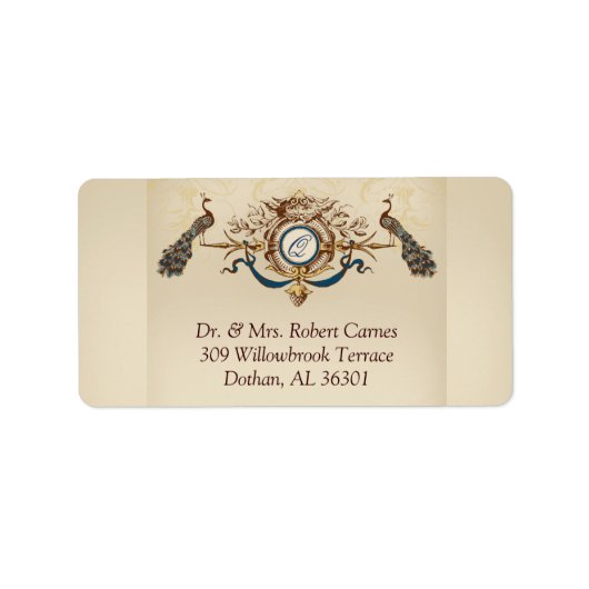 ヴィンテージウェディングRSVP差出人住所ラベル ラベル (正面)