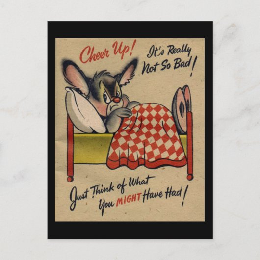 ヴィンテージウェルウィッシュハガキ ポストカード (正面)