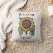 ヴィンテージウェルカムヒマワリ署名 クッション (ブランケット)