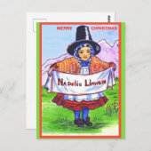 ヴィンテージウェルシュクリスマスナドリグローエンポストカード ポストカード (正面/裏面)