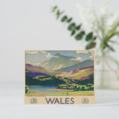 ヴィンテージウェールズ旅行ポスターポストカード ポストカード (スタンド正面)