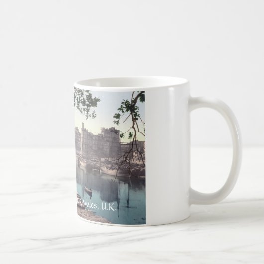 ヴィンテージウェールズ・マグ、カーナルフォン城1905 コーヒーマグカップ (右)