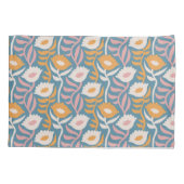 ヴィンテージウェーレトログルーヴィーパステルフローラルパターン 枕カバー (裏面)