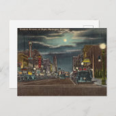 ヴィンテージウエスタンアベニュームスケゴン，ミシガン ポストカード (正面/裏面)