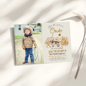 ヴィンテージウエスタンカウボーイファーストロデオ誕生日写真 招待状