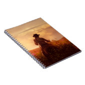 ヴィンテージウエスタンカウボーイポートレート ノートブック (右側)