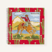 ヴィンテージウエスタンカウボーイロデオワイルドウェスト ノートブック (正面)