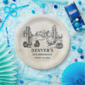 ヴィンテージウエスタンカントリーカウボーイロデオ誕生日 ペーパープレート (パーティー)