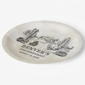 ヴィンテージウエスタンカントリーカウボーイロデオ誕生日 ペーパープレート (アングル)