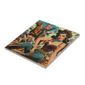 ヴィンテージウエスタンカントリーガール タイル (側面)