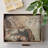 ヴィンテージウエスタンガールズセルフラブ引用文デクページ 薄葉紙 (ギフト)