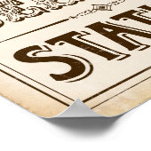 ヴィンテージウエスタンセルフィーステーションサインプリント ポスター (角)