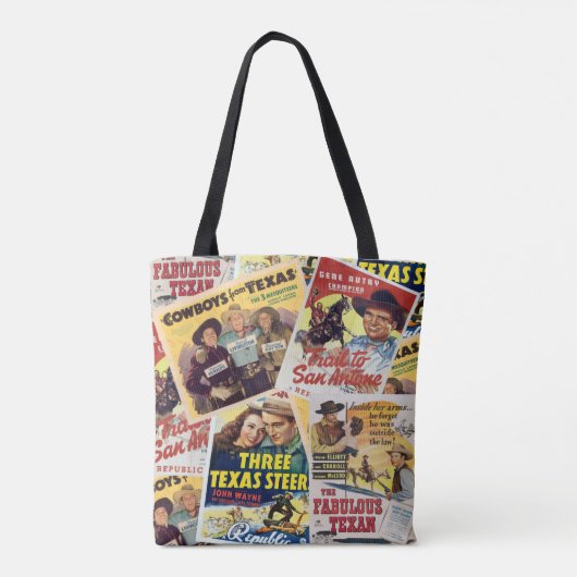 ヴィンテージウエスタンテキサス州ムービーポスタープリント2トート トートバッグ (裏面)