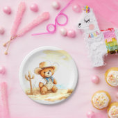 ヴィンテージウエスタンデライトカウボーイベビーシャワー ペーパープレート (パーティー)